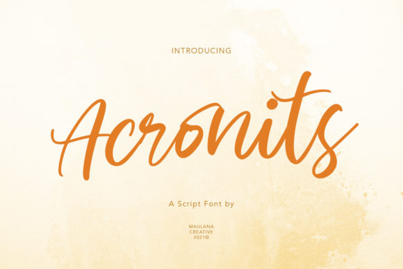 Acronits: A Handwritten Script Font That Elevates Modern Web Design