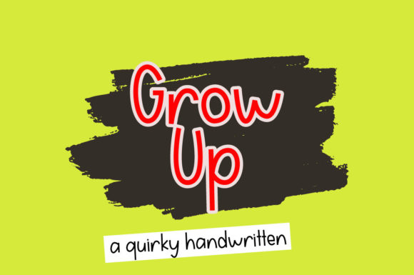 Grow Up: A Fresh Handwritten Font for Playful Branding Projects