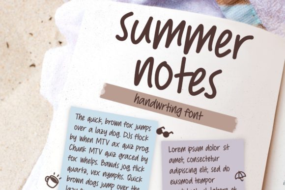 Summer Notes: A Handwritten Font for Editorial Warmth and Personality