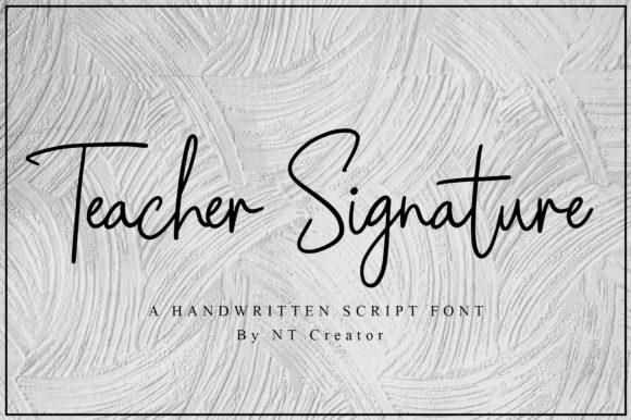 Teacher Signature: A Versatile Script Font for Editorial Design