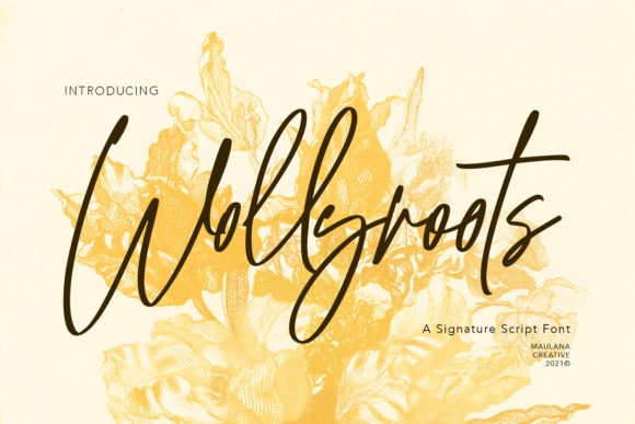 Wollyroots: A Sweet Script Font for Crafters and Product Makers